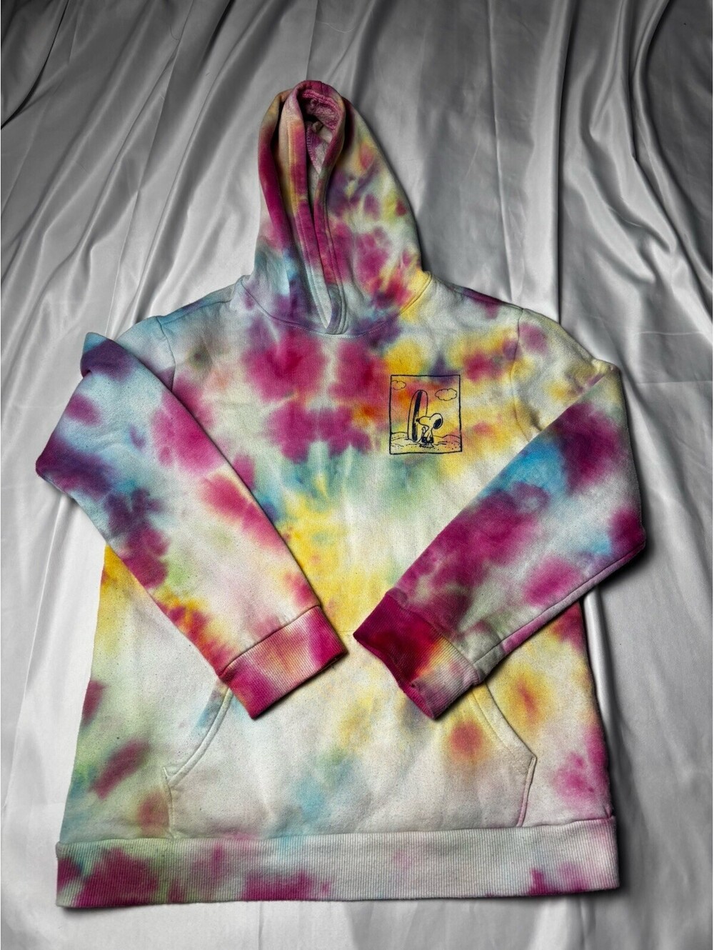 Peanuts Snoopy Tie-Dye Hoodie Pullover Sweatshirt
